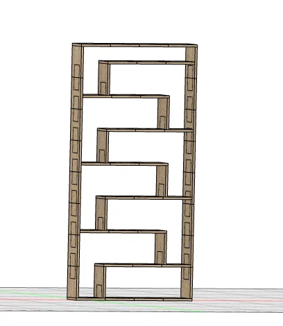 Kệ Đa Năng ORGANIZER GT554 - Thiết Kế Zig-Zag Hiện Đại Cho Mọi Không Gian - Image 1