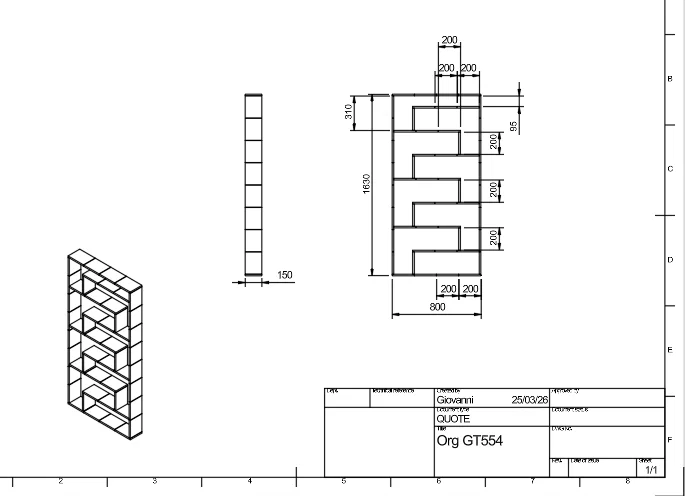 Kệ Đa Năng ORGANIZER GT554 - Thiết Kế Zig-Zag Hiện Đại Cho Mọi Không Gian - Image 3