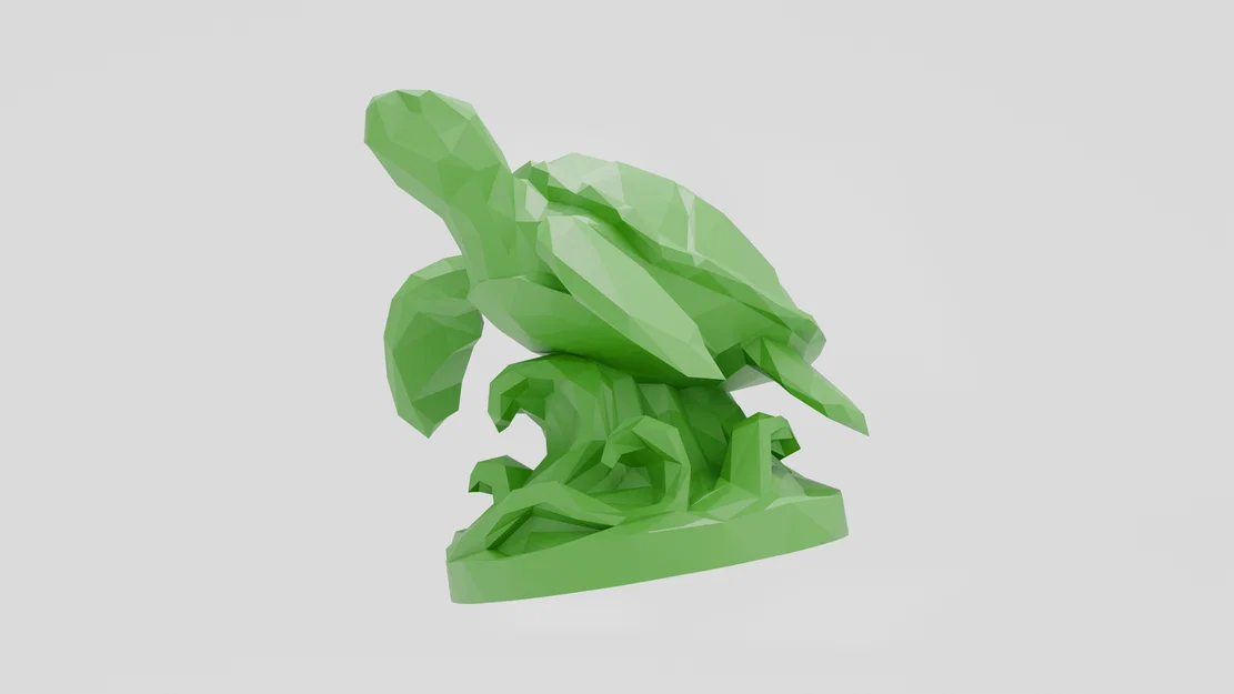 Mô hình Rùa Biển Low Poly tuyệt đẹp - Image 1