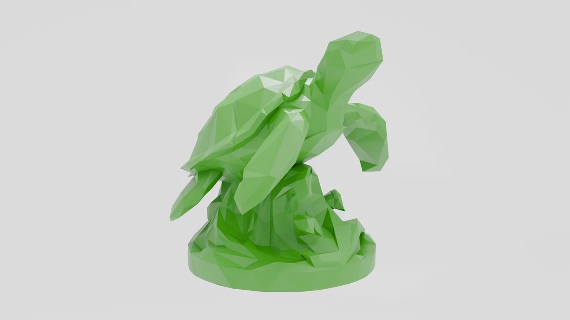 Mô hình Rùa Biển Low Poly tuyệt đẹp - Image 2