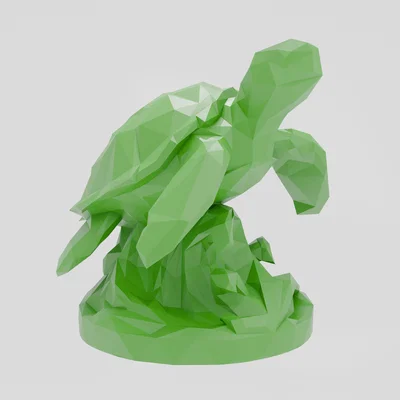 Mô hình Rùa Biển Low Poly tuyệt đẹp