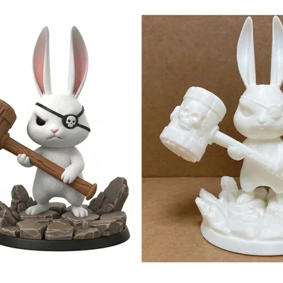 Bunny Warrior: Chú Thỏ Chiến Binh Cầm Búa Đầu Lâu