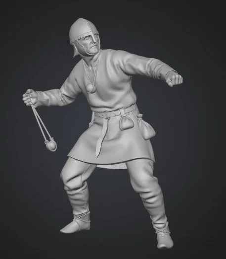 Mô hình 3D Chiến binh Anh Quốc (English Sling Warrior) độc đáo - Image 1