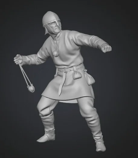 Mô hình 3D Chiến binh Anh Quốc (English Sling Warrior) độc đáo