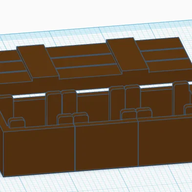 Thùng đựng đồ quân sự 2x6 tương thích LEGO - Mô hình in 3D