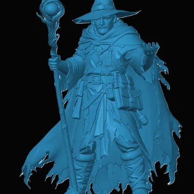 Mô hình Nhân vật Pháp sư Nhân loại (Human Wizard)