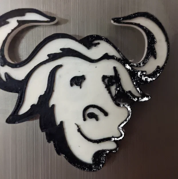 Nam châm dán tủ lạnh hình logo GNU - Image 1