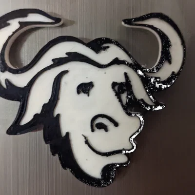 Nam châm dán tủ lạnh hình logo GNU