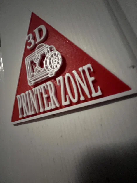 Biển báo khu vực in 3D (3D Printer Zone Sign) độc đáo để trang trí - Image 2