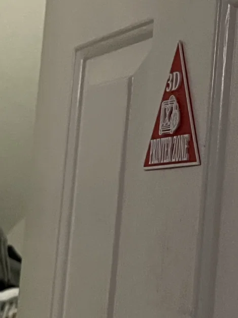 Biển báo khu vực in 3D (3D Printer Zone Sign) độc đáo để trang trí - Image 3
