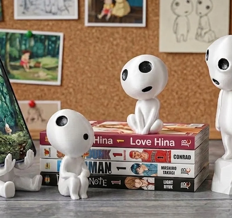 Bộ mô hình linh hồn rừng Kodama Ghibli đa năng (trang trí & giá đỡ)
