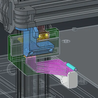Cơ cấu xả nhựa (Purge Chute) cho Ender 3 v3 SE