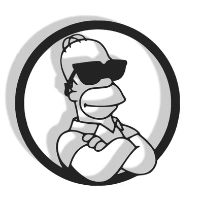 Mô hình trang trí tường Homer Simpson 3D độc đáo