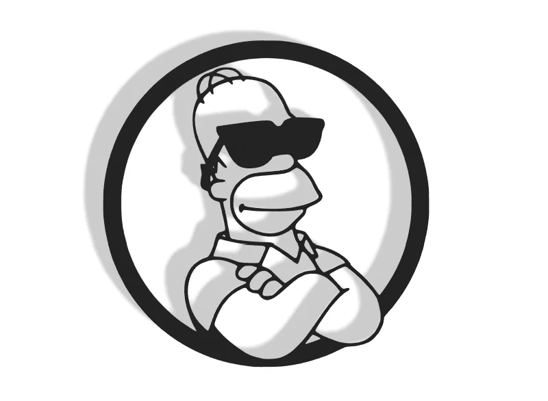 Mô hình trang trí tường Homer Simpson 3D độc đáo