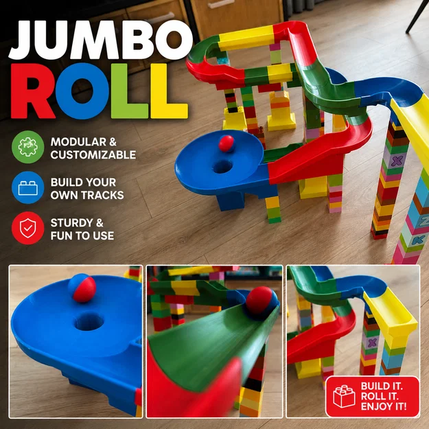 Jumbo Roll - Đường ray thả bóng tương thích LEGO DUPLO cho bé - Image 1