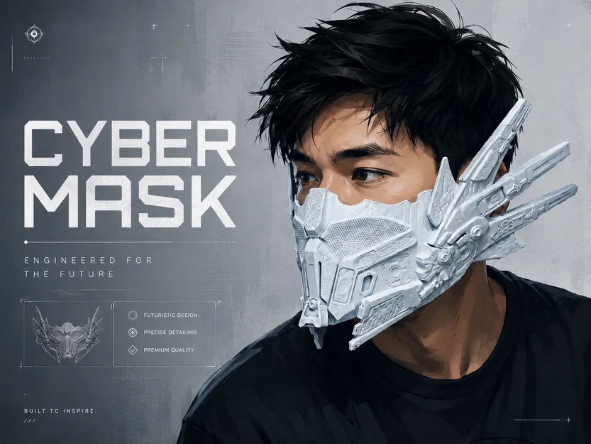 Cyber Mask - Mặt Nạ Phong Cách Công Nghệ Viễn Tưởng - Image 1