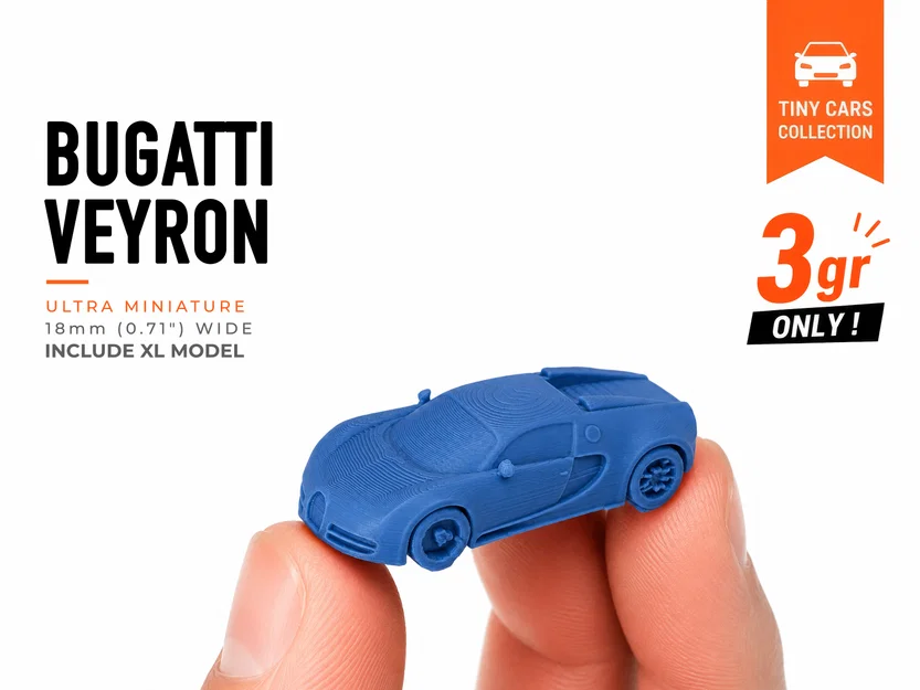 Mô hình Bugatti Veyron siêu nhỏ - Dòng xe Mini Cars - Image 1