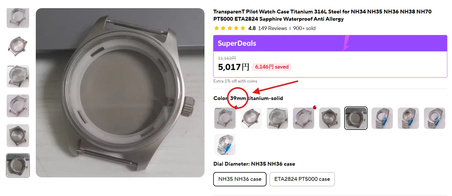Bộ phụ kiện gắn Casio Duro MDV-106/107 vào vỏ 39mm AliExpress - Image 5