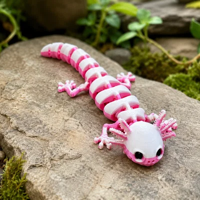Bộ xương Axolotl – Mô hình linh hoạt có khớp nối in trực tiếp