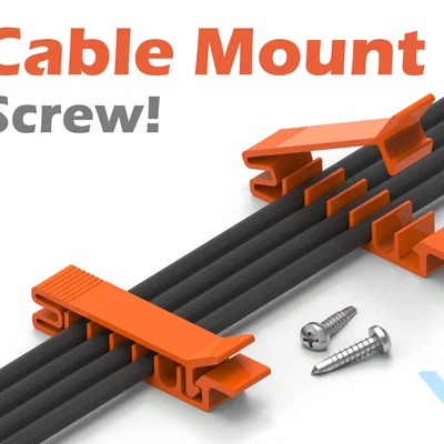 Cable Mount - Kẹp Giữ Dây Cáp (Có Lỗ Bắt Vít)
