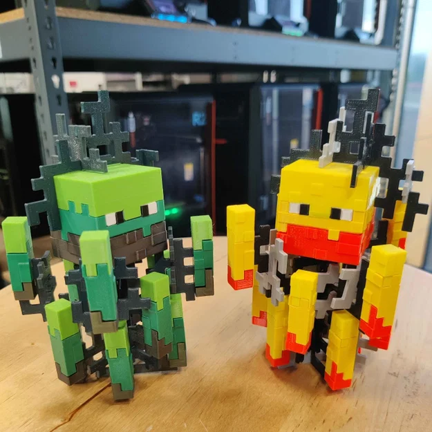 Mô hình Minecraft Blaze - In không cần support - Image 8