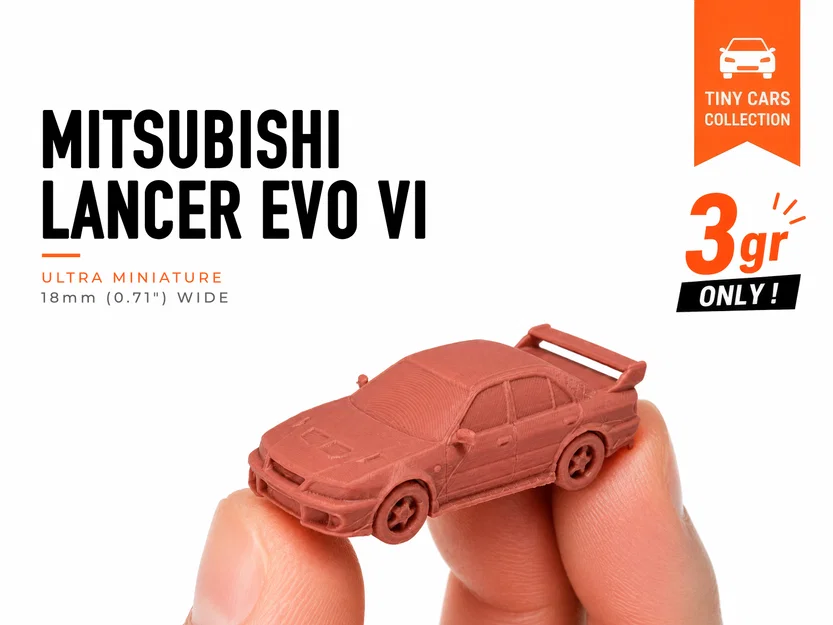 Mô hình Mitsubishi Lancer Evolution VI thu nhỏ - Mini Cars - Image 1