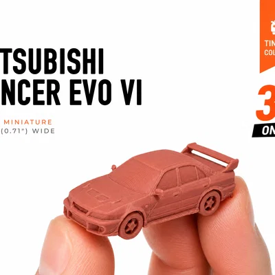 Mô hình Mitsubishi Lancer Evolution VI thu nhỏ - Mini Cars