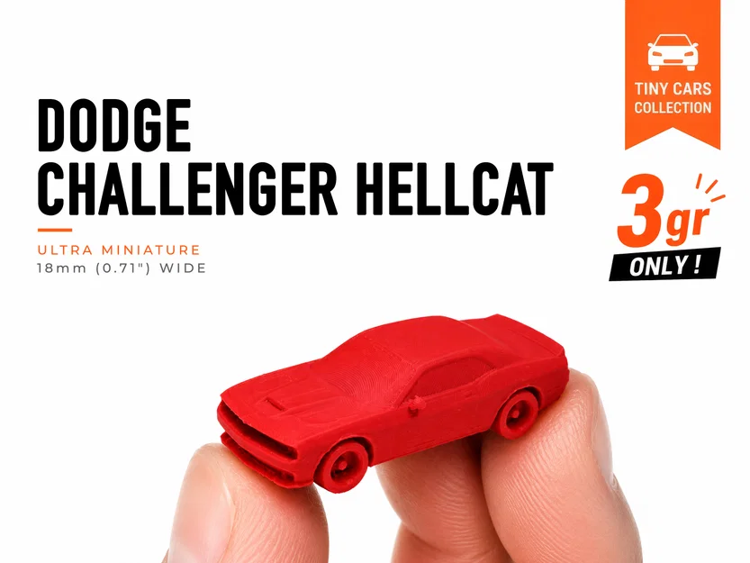Dodge Challenger Hellcat siêu nhỏ - Bộ sưu tập Mini Cars - Image 1