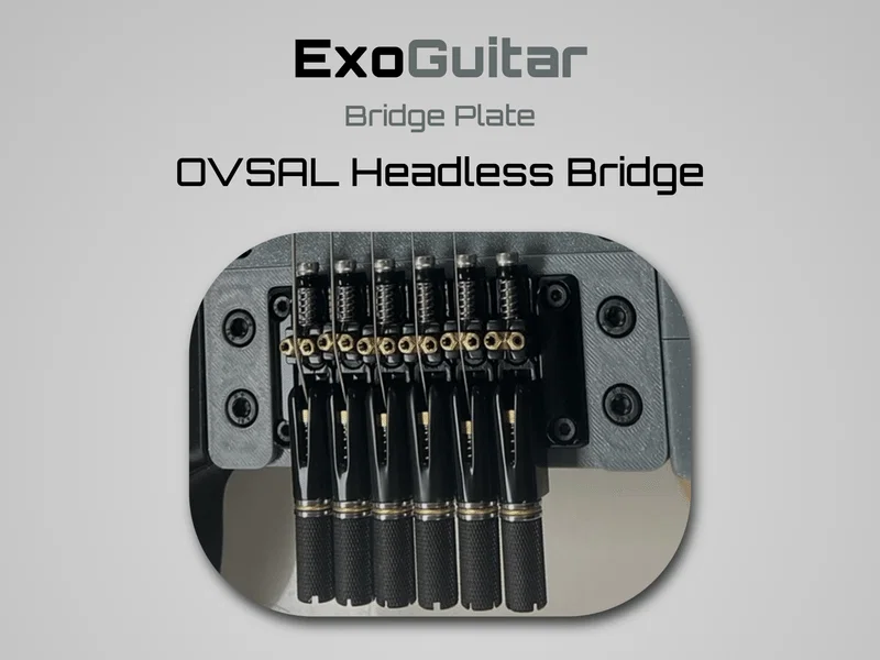 ExoGuitar - Bridge - Tấm gắn ngựa đàn Headless OVSAL - Image 1