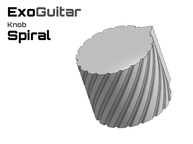 ExoGuitar - Nút vặn chỉnh âm thanh (Knobs) - Kiểu xoắn ốc - Image 1