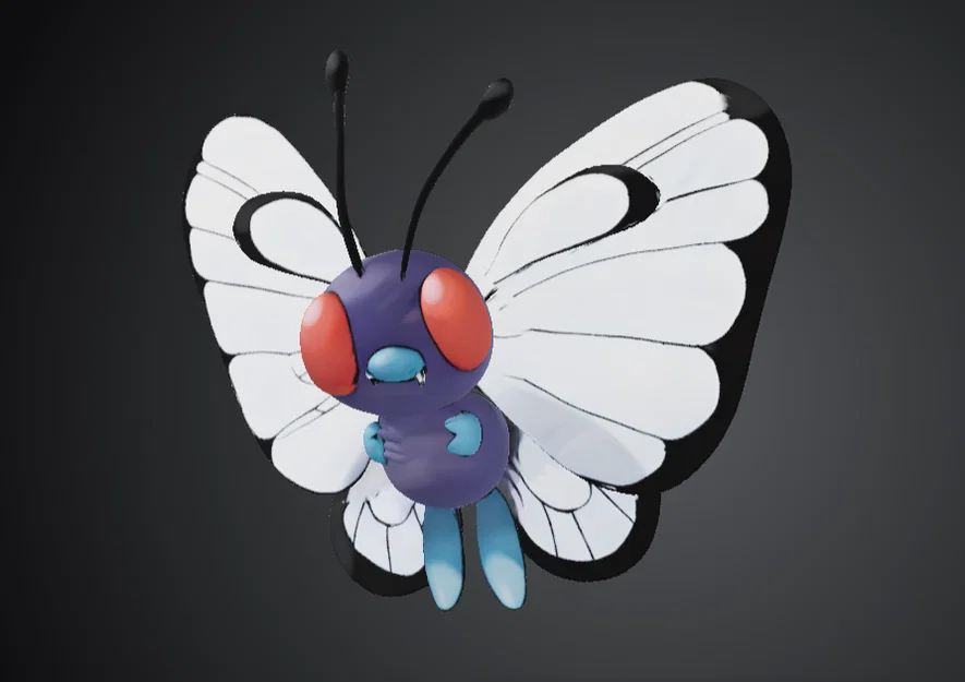 Mô hình 3D Pokemon Butterfree - Thiết kế độc đáo cho fan Pokemon - Image 1