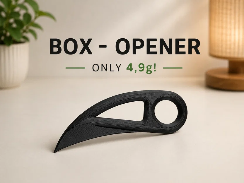 Dụng cụ mở thùng carton công thái học - Mẫu in 3D tiện dụng - Image 1