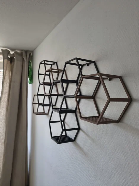 Hexagon Wall-art: Kệ Lục Giác Treo Tường Sáng Tạo - Image 3