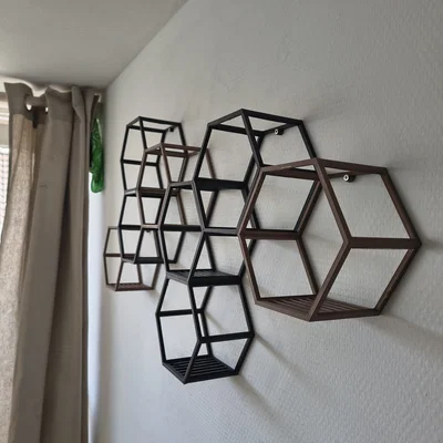 Hexagon Wall-art: Kệ Lục Giác Treo Tường Sáng Tạo