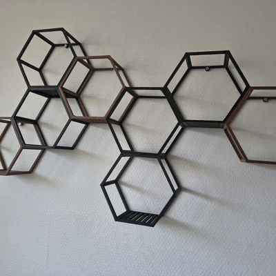Hexagon Wall-art: Kệ Lục Giác Treo Tường Sáng Tạo