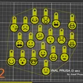 50 Móc khóa đồng xu xe đẩy Emoji | In 2 màu không cần MMU/AMS | File STL 3D - Thumbnail 2