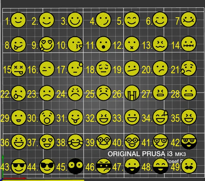 50 Móc khóa đồng xu xe đẩy Emoji | In 2 màu không cần MMU/AMS | File STL 3D - Image 3