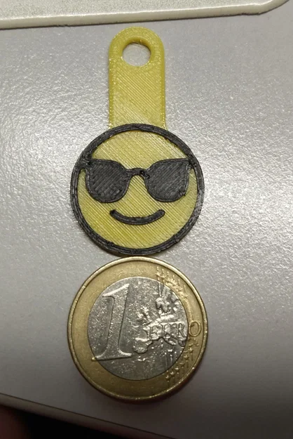 50 Móc khóa đồng xu xe đẩy Emoji | In 2 màu không cần MMU/AMS | File STL 3D - Image 5