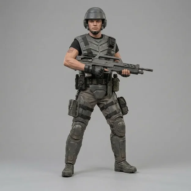 Mô hình 3D nhân vật binh sĩ phim Starship Troopers 1997 - Image 1