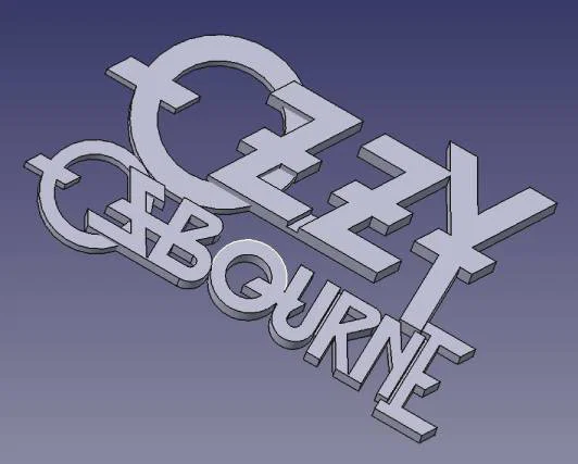 Logo Tên Ozzy Osbourne In 3D - Image 1