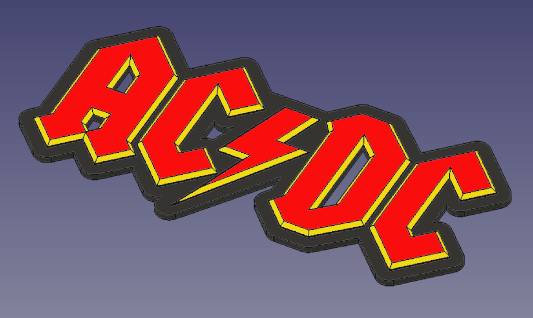 Bảng hiệu AC/DC Name Logo - Image 1