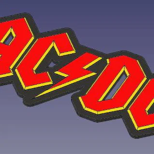 Bảng hiệu AC/DC Name Logo