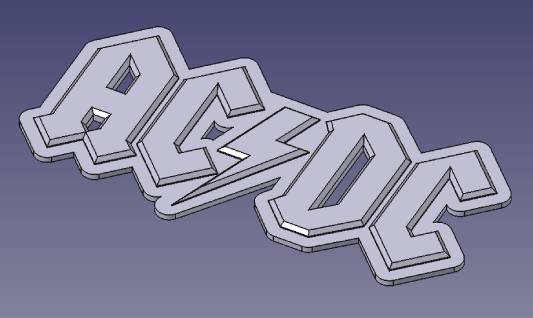 Bảng hiệu AC/DC Name Logo - Image 2