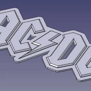 Bảng hiệu AC/DC Name Logo