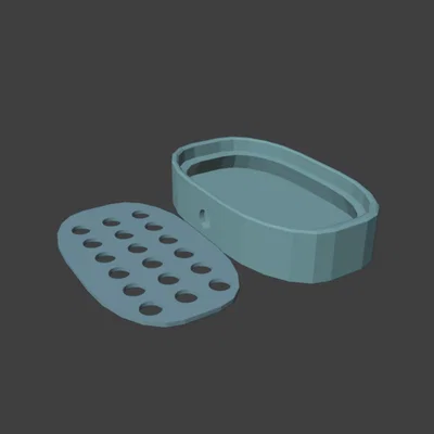 Khay đựng xà phòng có lỗ thoát nước thông minh in 3D