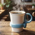 Bộ Giá Đỡ & Tay Cầm Ly Giấy Cà Phê Gồm Hai Phần - Thumbnail 1