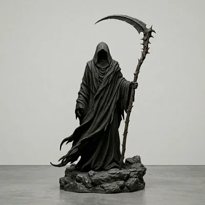 Mô hình 3D Tử thần cầm lưỡi hái (The Grim Reaper) trang trí cực chất