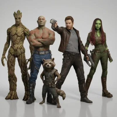 Mô hình 3D nhân vật Guardians of the Galaxy 2014 cực chi tiết