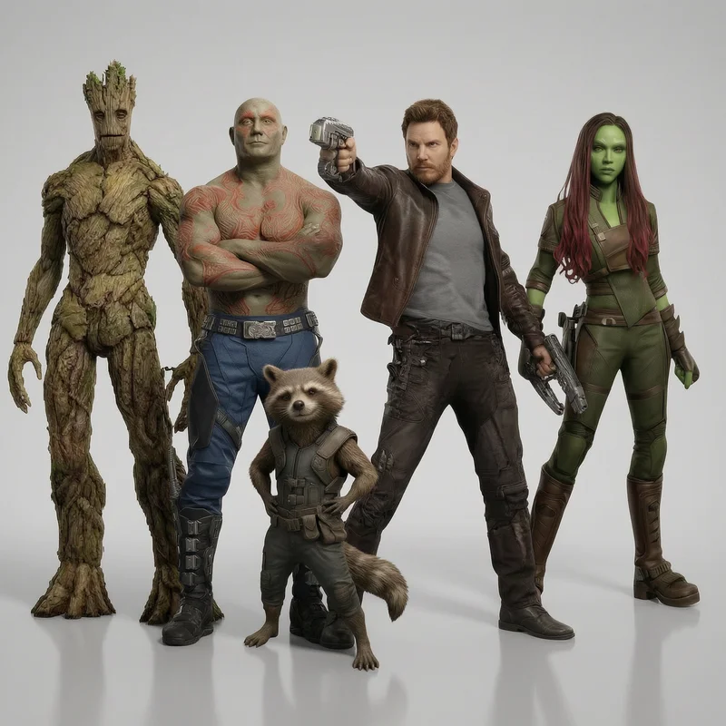 Mô hình 3D nhân vật Guardians of the Galaxy 2014 cực chi tiết