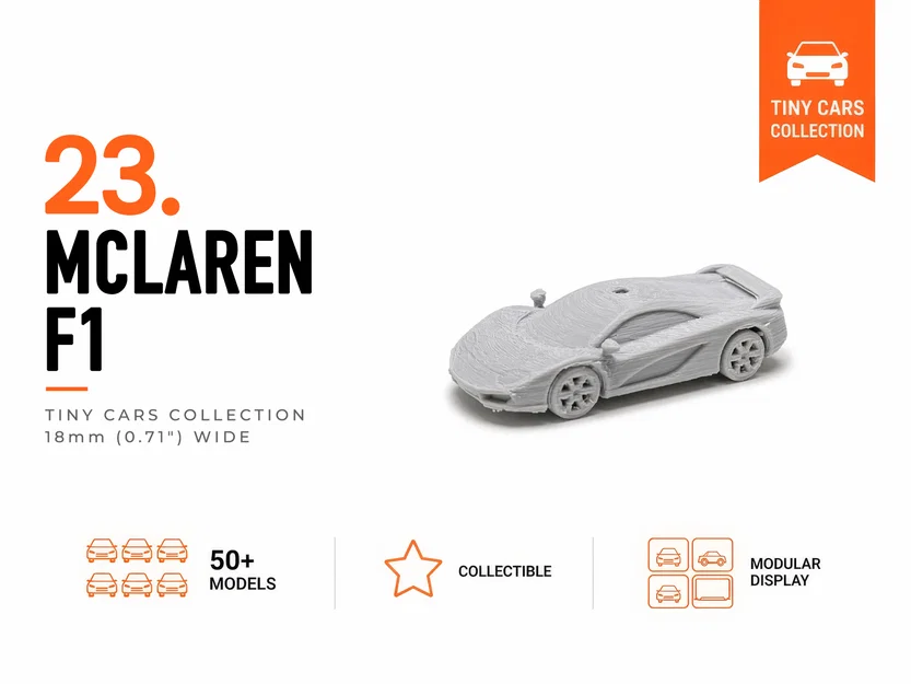 Tiny Mclaren F1 - Series Xe Mô Hình Mini - Image 1